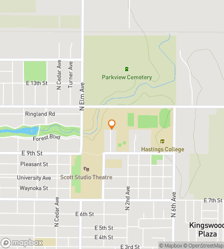 Kävelykierroksen kartta aarteenmetsästykseen Hooves & Hints: The Hastings College Hunt