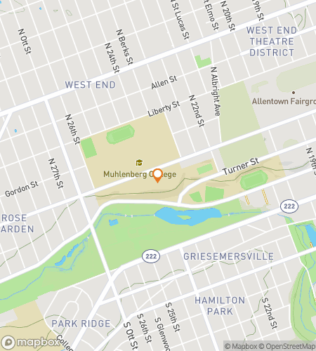 Kort over skattejagt-g&aring;tur for Muhlenberg College Hunt