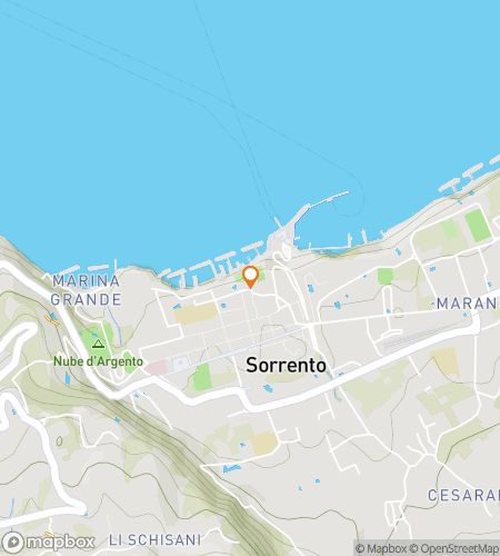 Map of scavenger hunt walking tour for Sorrento Piazzas, Pastries & Sunset-Colored Streets