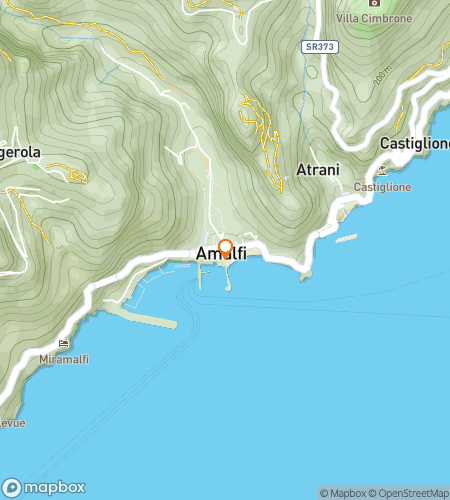 Map of scavenger hunt walking tour for Coastal Clues: The Amalfi Hunt