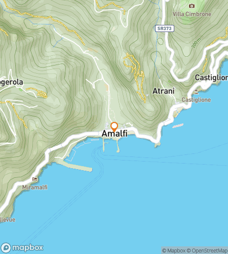 מפת סיור הליכה של חיפוש אוצרות ל'רמזי חוף: ציד הפסולת של אמלפי'