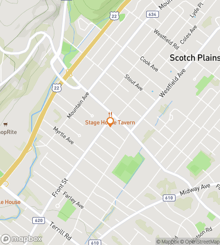 Mappa del tour a piedi con caccia al tesoro per la Caccia al Tesoro di Scotch Plains