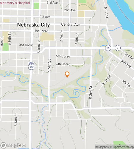 Map of scavenger hunt walking tour for Fan-tastic Sights in Nebraska