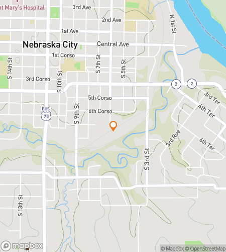 Map of scavenger hunt walking tour for Nebraska Citys Questventure