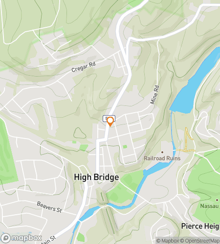 Map of scavenger hunt walking tour for High Bridge Hilarity Hunt