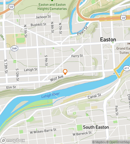 Map of scavenger hunt walking tour for Easton Ghost Hunt