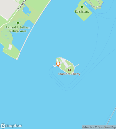 Map of scavenger hunt walking tour for Liberty Islands Pursuit of Freedom