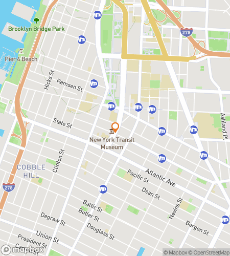 Map of scavenger hunt walking tour for Clinton Hill Thrill-Chaser hunt