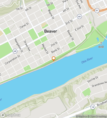 Map of scavenger hunt walking tour for Beaver Bonanza