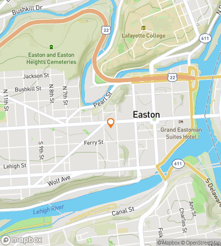 Map of scavenger hunt walking tour for Eastons Crayola Caper