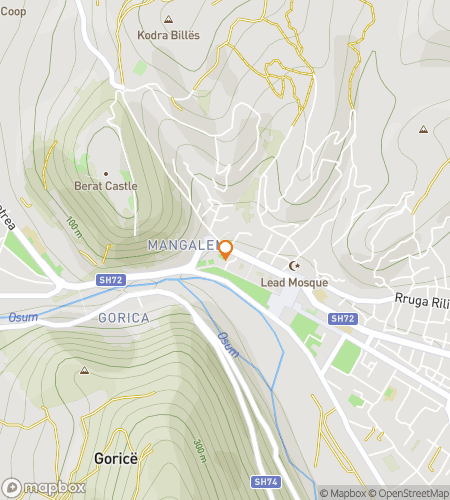 Map of scavenger hunt walking tour for White Walls & Hidden Corners of Berat