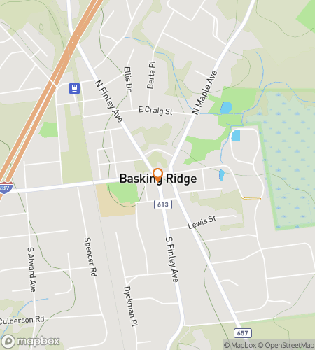 Map of scavenger hunt walking tour for Ridge, Set, Go!: The Scenic Basking Ridge Chase