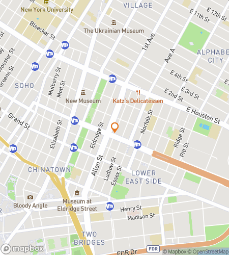 Map of scavenger hunt walking tour for Neon Nights NYC Bar Crawl