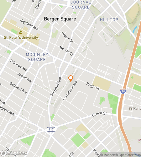 Map of scavenger hunt walking tour for Jersey City Ghost Hunt