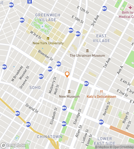 Map of scavenger hunt walking tour for The Lower East Side's Colorful Side