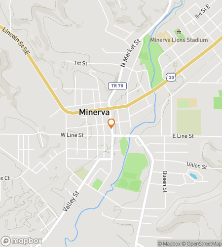 Map of scavenger hunt walking tour for Minerva’s Wild Trail of Wonders