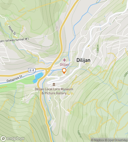 Map of scavenger hunt walking tour for Emerald Hills: The Dilijan Quest