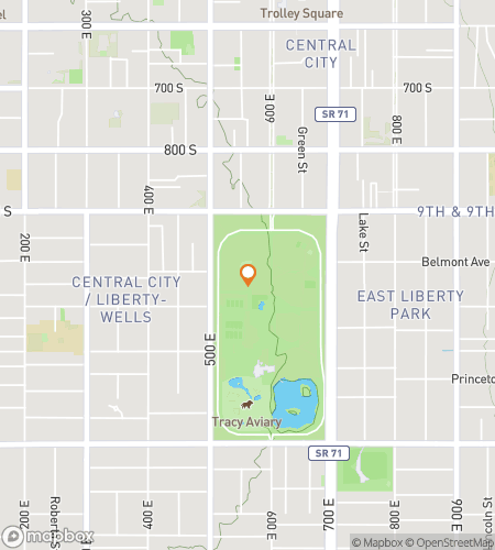 Kartta Liberty Park Adventure Questin aarteenetsintä-kävelykierrokselle