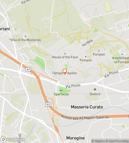 Map of scavenger hunt walking tour for Pompeii‘s Puzzling Pursuits