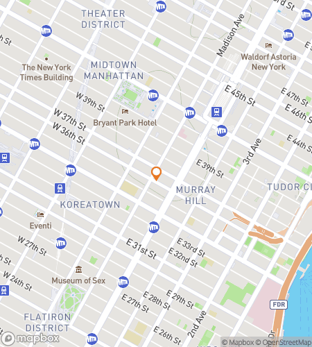 Map of scavenger hunt walking tour for The Midtown Mission: Clue by Clue