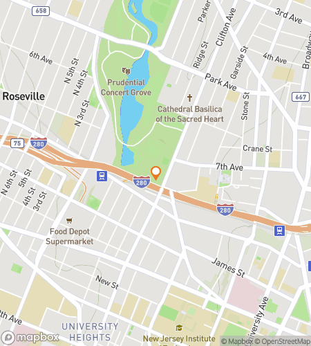 Map of scavenger hunt walking tour for Branch Brook Park, Newark, New Jersey