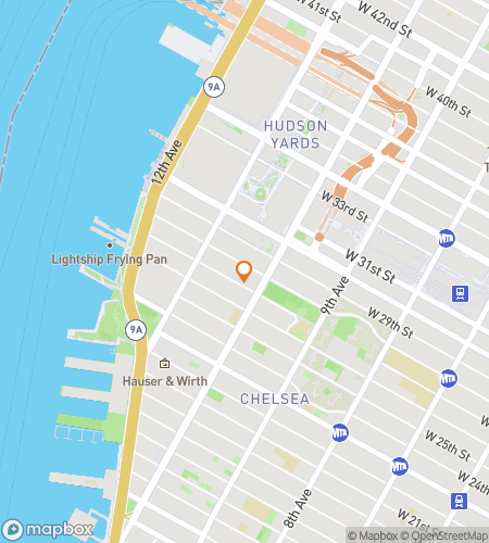 Map of scavenger hunt walking tour for Public Art and Architecture in Chelsea