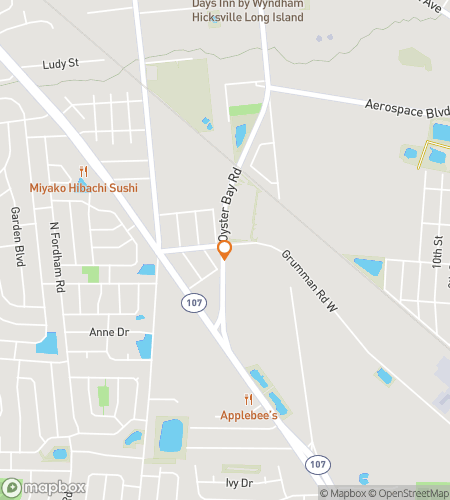 Map of scavenger hunt walking tour for Hicksville Parks, Plazas, and Pocket Surprises