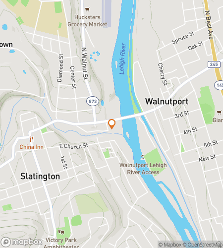 Map of scavenger hunt walking tour for Walnutport Wonders & Whimsical Hunts