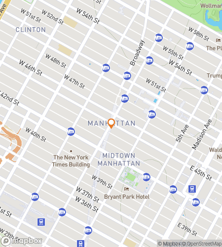 Map of scavenger hunt walking tour for Once Upon a Time in New York: The Enchanted Hunt