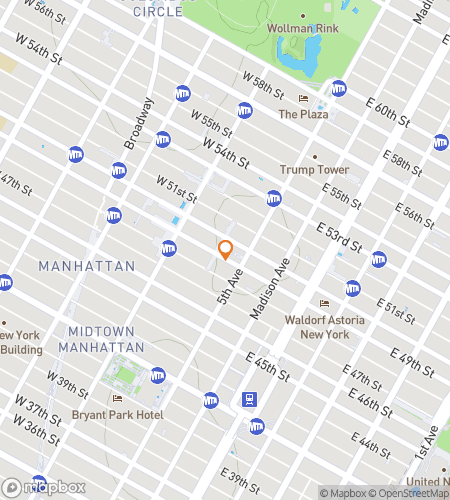 Map of scavenger hunt walking tour for The Elf Express Hunt