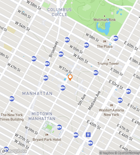 Map of scavenger hunt walking tour for 30 Rock Around the Block