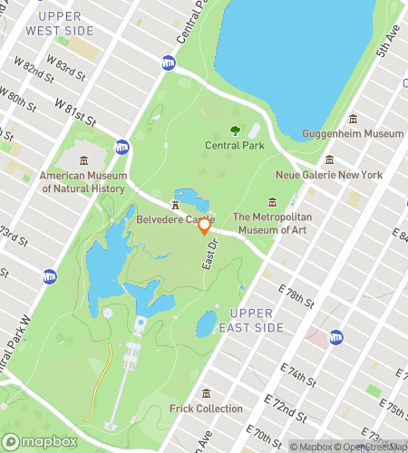 Map of scavenger hunt walking tour for Weekend in Central Park