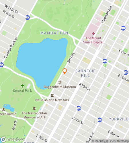 Map of scavenger hunt walking tour for Carnegie Hill Caper Adventure