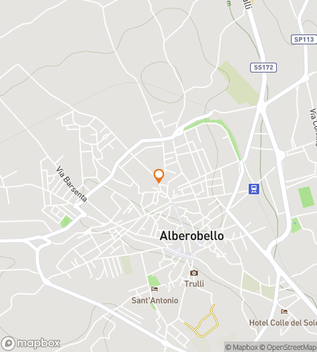 Map of scavenger hunt walking tour for The Alberobello Fairy-Town Hunt