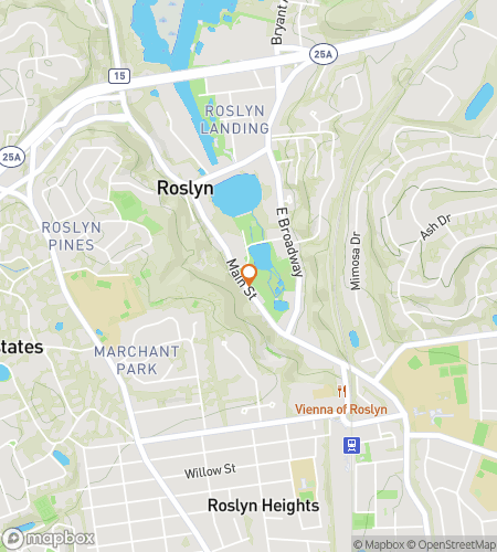 Map of scavenger hunt walking tour for Roslyn Riddles & Revelry Ramble