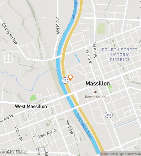 Map of scavenger hunt walking tour for Touchdown in Downtown Massillon