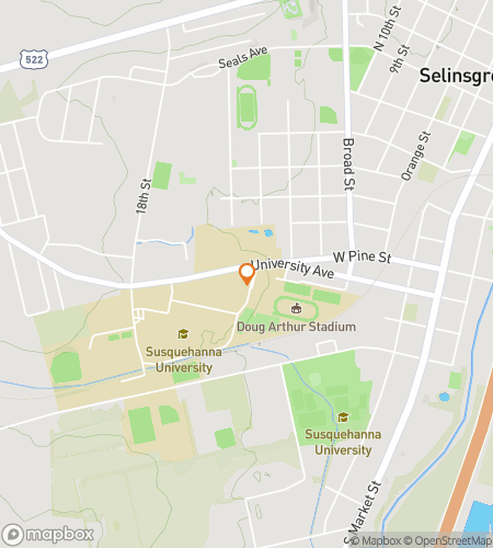 Map of scavenger hunt walking tour for Sensational Selinsgrove Scavenger Spree