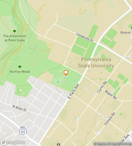 Mapa procházky s honem za pokladem pro The Pride of Penn State Hunt