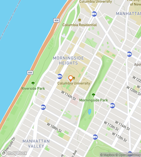 Map of scavenger hunt walking tour for Barnard College Bold Pursuit