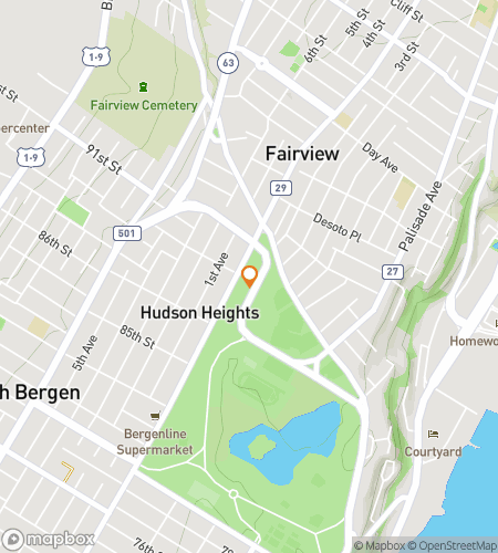 Map of scavenger hunt walking tour for Bergenwood Scavenger Hunt