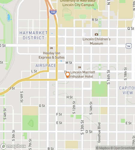 Map of scavenger hunt walking tour for Lincoln Nebraska Bar Hunt