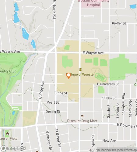 Map of scavenger hunt walking tour for The Wooster Whirl