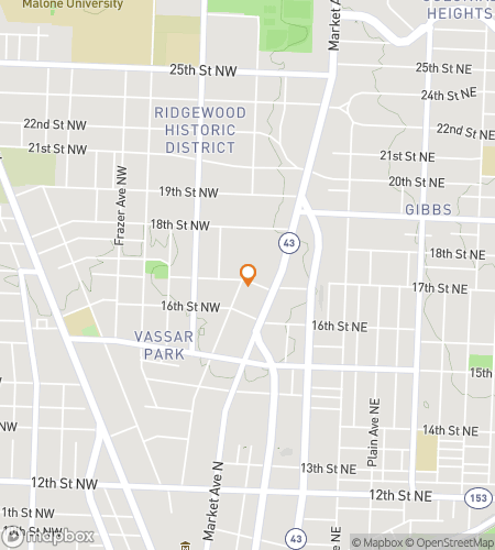 Map of scavenger hunt walking tour for The Eternal Watchers: Spirits of Massillon’s Past