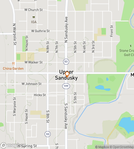 Mappa del tour a piedi con caccia al tesoro per Upper Sandus - Chiave della Citt&agrave;