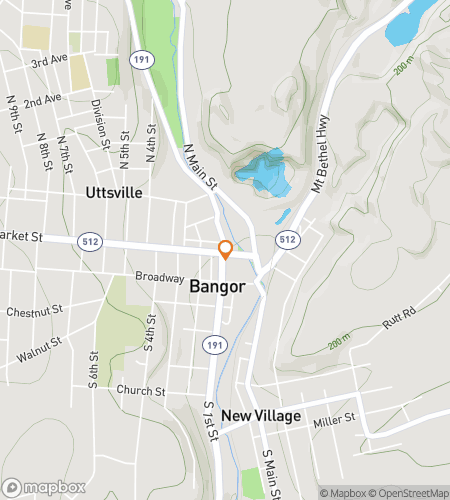 Map of scavenger hunt walking tour for Bangor‘s Bountiful Bonanza Hunt