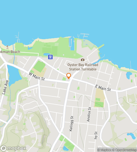 Map of scavenger hunt walking tour for Oyster Bay‘s Bivalve Bonanza Hunt