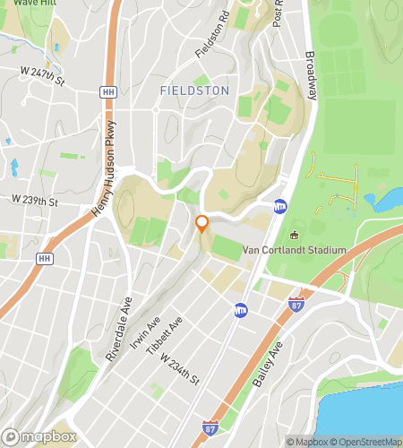 Map of scavenger hunt walking tour for Manhattan College Hunt