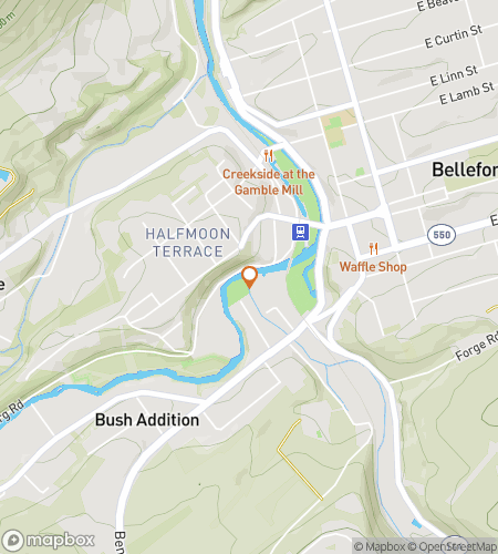 Map of scavenger hunt walking tour for Bellefonte Bonanza Bash
