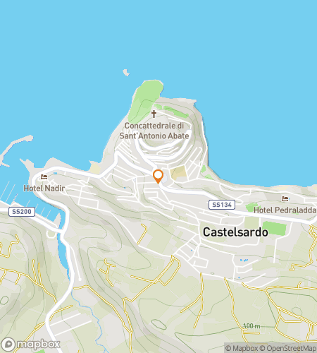 Map of scavenger hunt walking tour for Stones, Seas & Secrets: Discovering Castelsardo