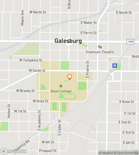 Map of scavenger hunt walking tour for Galesburg Giddy Galavant